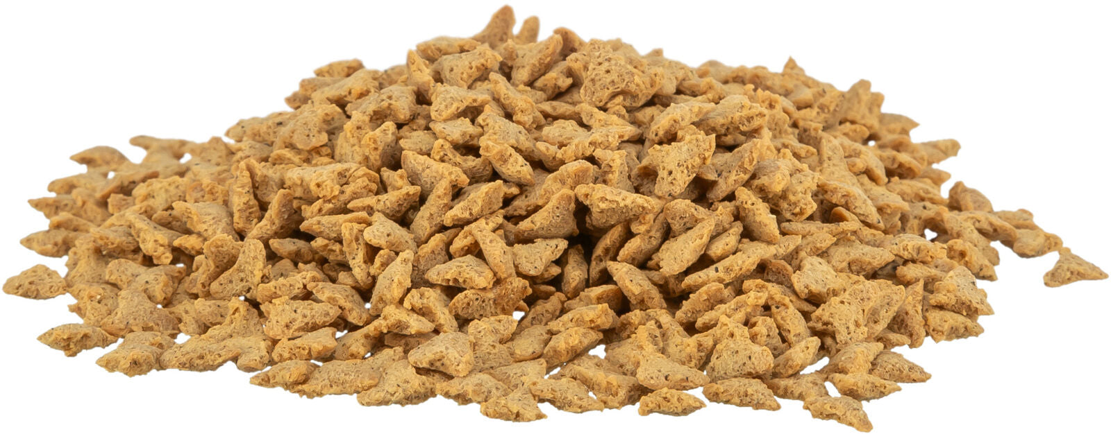 Close-up of Trixie Triangles crunchy cat treats with chicken breast and catnip