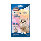 Trixie Creamy Snack with Shrimp liquid cat treats in a blue 5 x 14g multipack