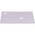 Trixie Mimi Cats non-slip lilac food and water bowl placemat with cute cat face design, 44 x 28cm