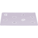 Trixie Mimi Cats non-slip lilac food and water bowl placemat with cute cat face design, 44 x 28cm