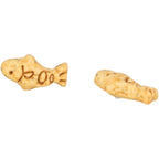 Two crunchy fish-shaped Trixie Chicken & Prawn Fishy Cookies cat treats.