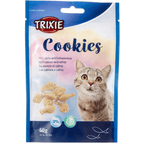 Trixie Cookies with Salmon & Catnip crunchy cat treats in a 50g resealable pouch.