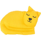 Yellow Trixie Cotton Cat Shaped Valerian Toy for cats with soft cotton fabric.