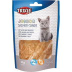Trixie Junior Salmon & Chicken Clouds kitten treats 40g in a resealable pouch with salmon and chicken.