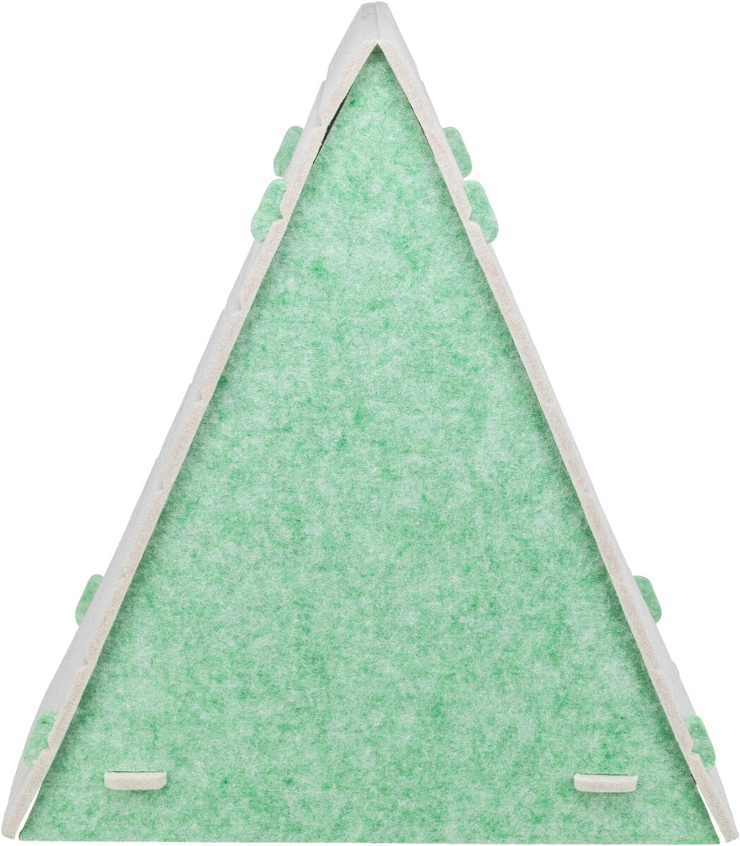 Rear top view of the Trixie Lucy felt cat cave showing the durable shape-retaining tepee design