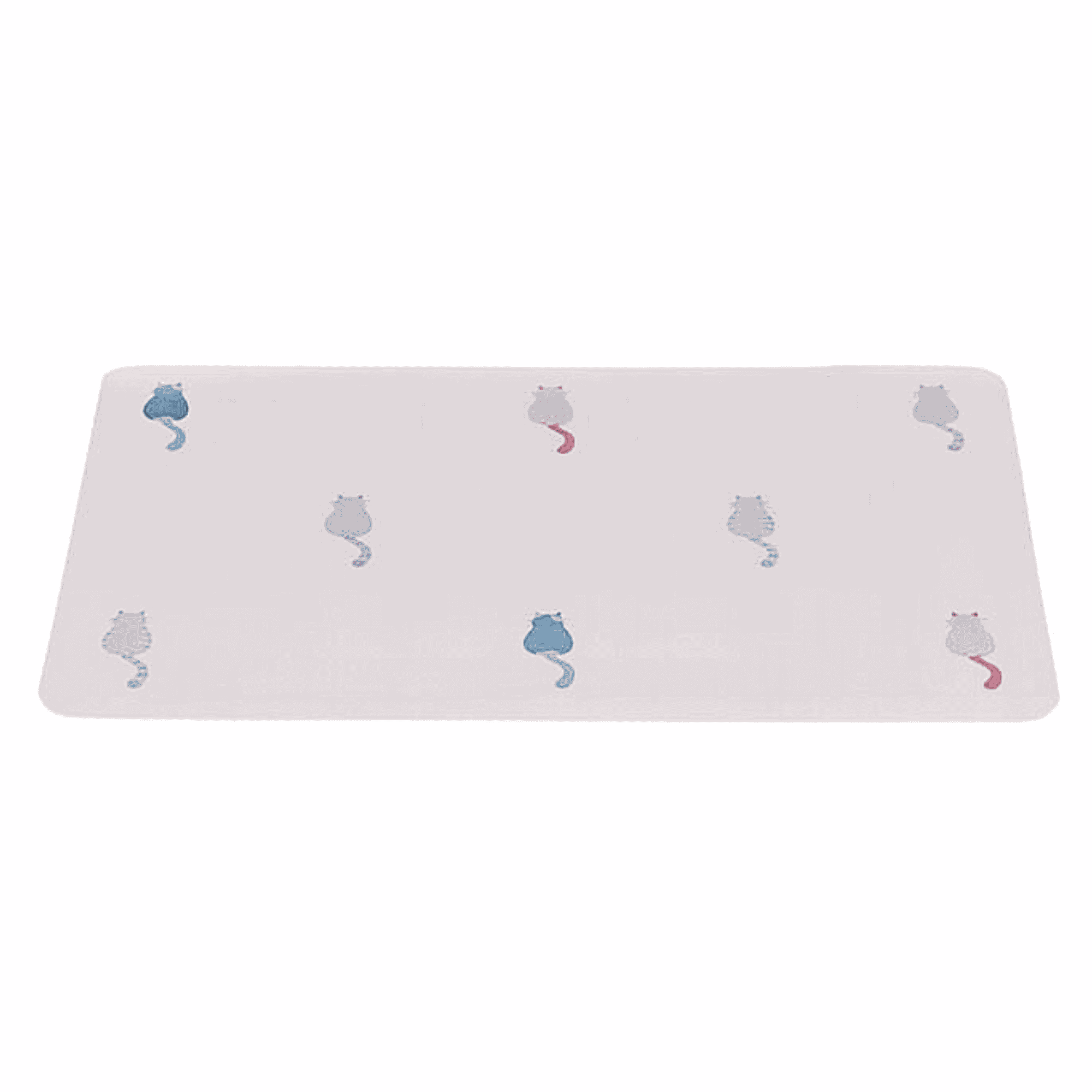 Trixie Lilly Cats non slip food and water bowl placemat with blue and pink cat design for cats

