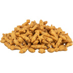 Close-up of Trixie Ocean Mix fish-shaped cat treats with chicken breast and catnip