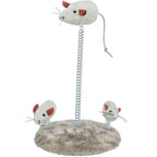 Trixie Wiggling Mouse catnip activity toy with three spring-mounted plush mice for cats and kittens