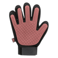 Pink and black Trixie cat grooming glove with soft rubber tips for a gentle, fuss-free groom