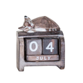 Fair Trade Handmade Wooden Perpetual Calendar - Sleeping Cat