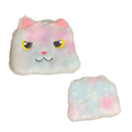 Apparel & Accessories Cute Furry Cat Coin Purse Zipped & Lined