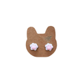 Cat Earrings - Pink Toe Beans on White Paws Studs
