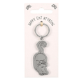 Keyring Happy Cat Metal Keyring 3 Designs