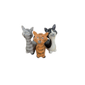 Fair Trade Handmade Wooden Cute Little Cat Ornaments