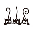 Three Cute Cats Home Decor Metal Wall Art