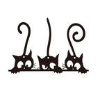 Three Cute Cats Home Decor Metal Wall Art