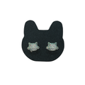 Cat Earrings - Shiny Bling Kitty Heads Studs