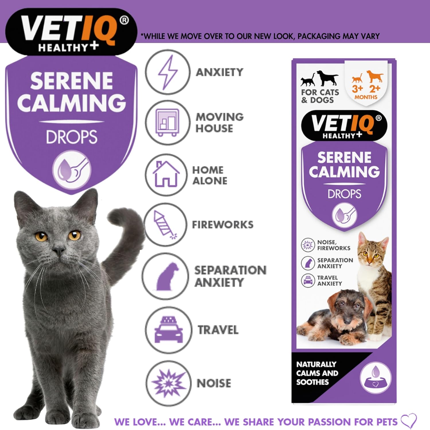 VetIQ Serene Natural Calming Drops for cats and dogs further information