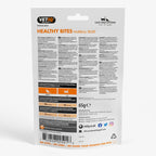 Rear of Vet IQ Healthy Treats Pack Hairball Relief showing ingredients and usage instructions
