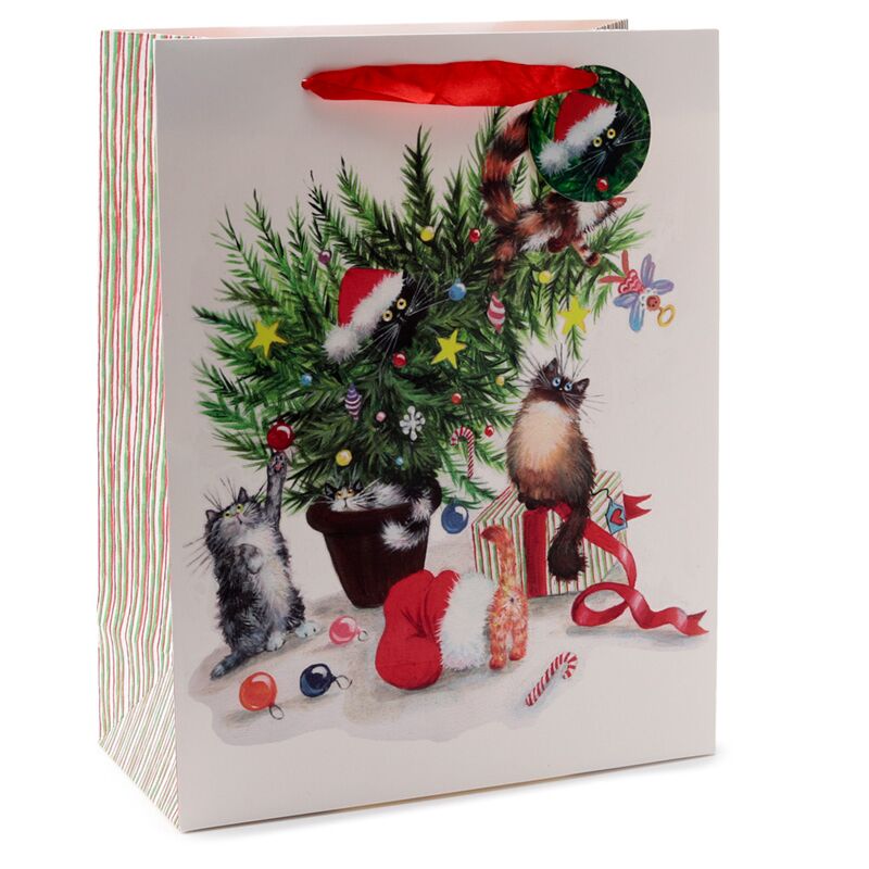 Kim Haskins Christmas Cats Gift Bag - Small