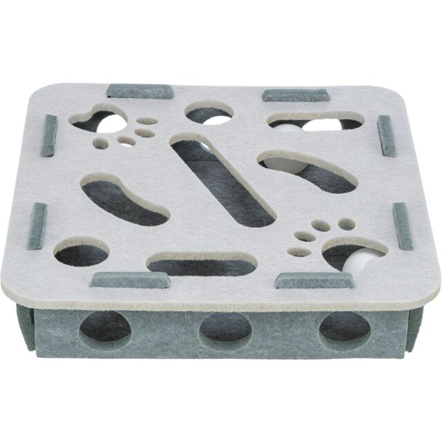 Trixie Hole ‘n’ Roll Felt Box Cat Strategy Activity Fun Toy