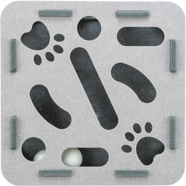 Trixie Hole ‘n’ Roll Felt Box Cat Strategy Activity Fun Toy