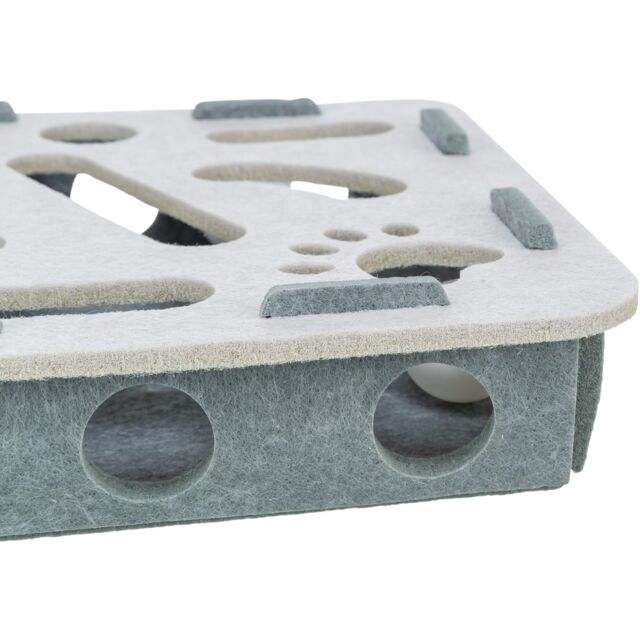 Trixie Hole ‘n’ Roll Felt Box Cat Strategy Activity Fun Toy