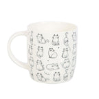 Mugs White Happy Cat Print Ceramic Mug