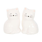 White Cat Shaped Salt and Pepper Shakers Cruet Set