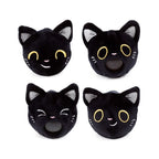 Four facial expression styles of Lucky the Black Cat fortune teller toy