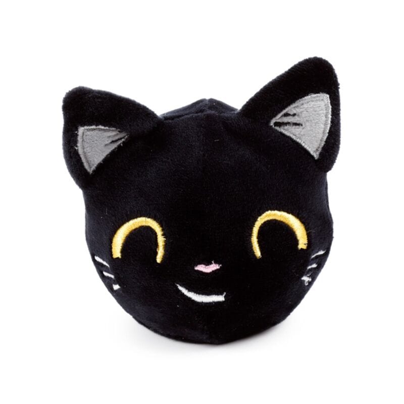 Lucky the Black Cat plush fortune teller toy with happy expression