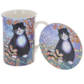 Penny Gaj Black & White Cat Mug and Coaster Set