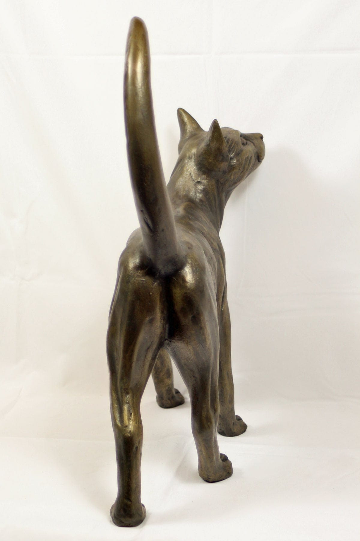 Hungry Cat Cold Cast Bronze Sculpture by Pippa Hill | Luxury Cat Ornament