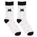 Pawsome Black Cat & Paw Prints Cotton Socks
