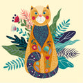 EXCLUSIVE! 5D Diamond Art Kit: Patterned Cat
