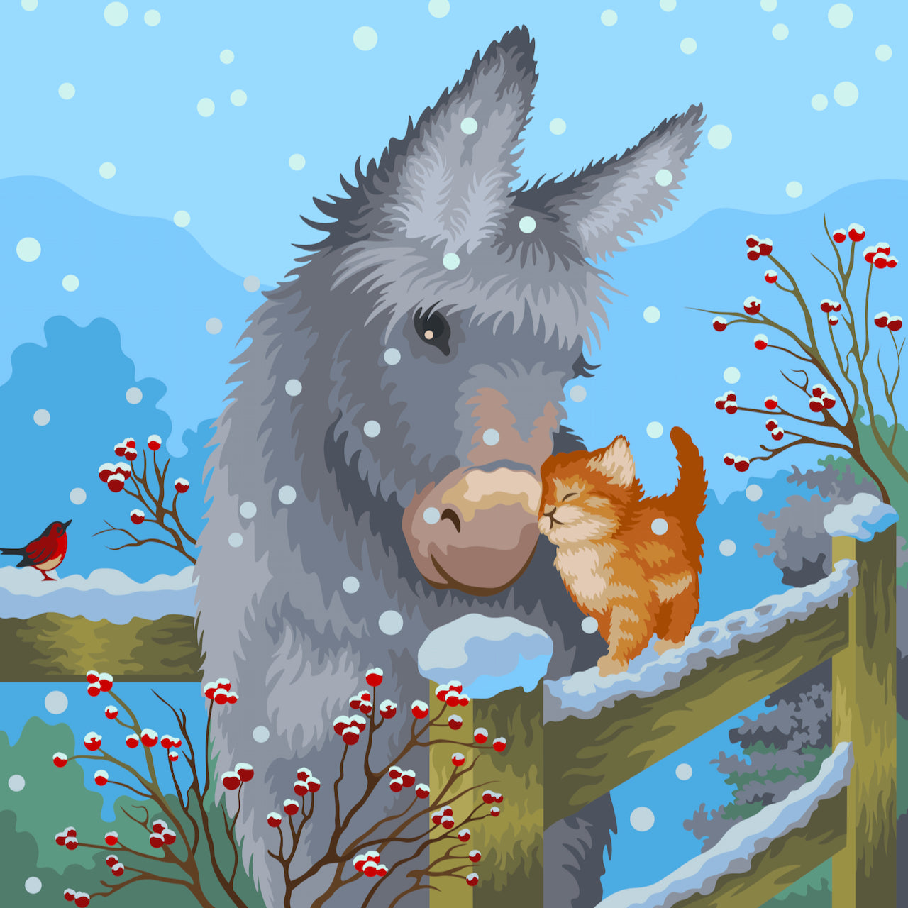 EXCLUSIVE! 5D Diamond Art Kit: Kitten & Donkey