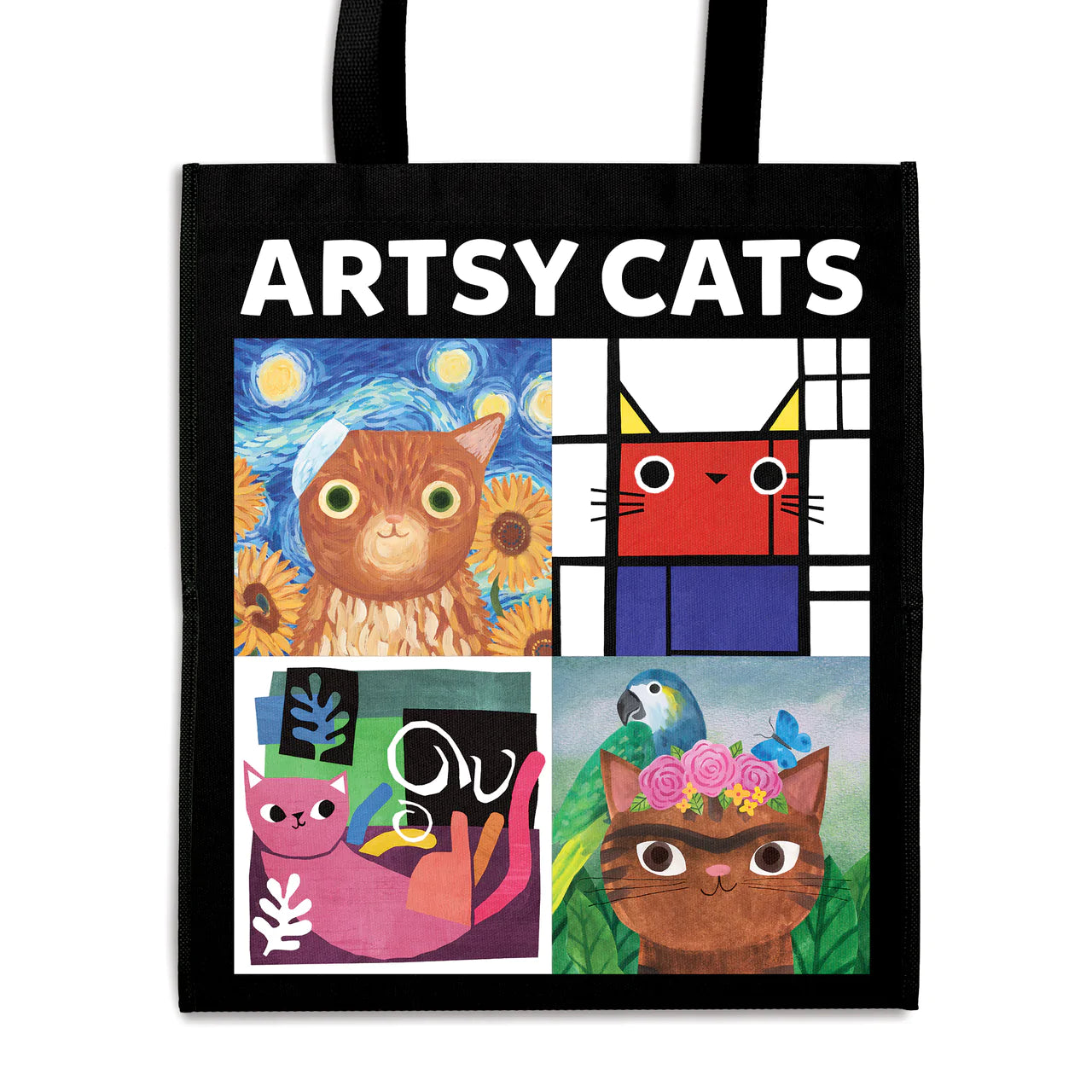 ‘Artsy Cats’ Reusable Recycled Shopping Bag