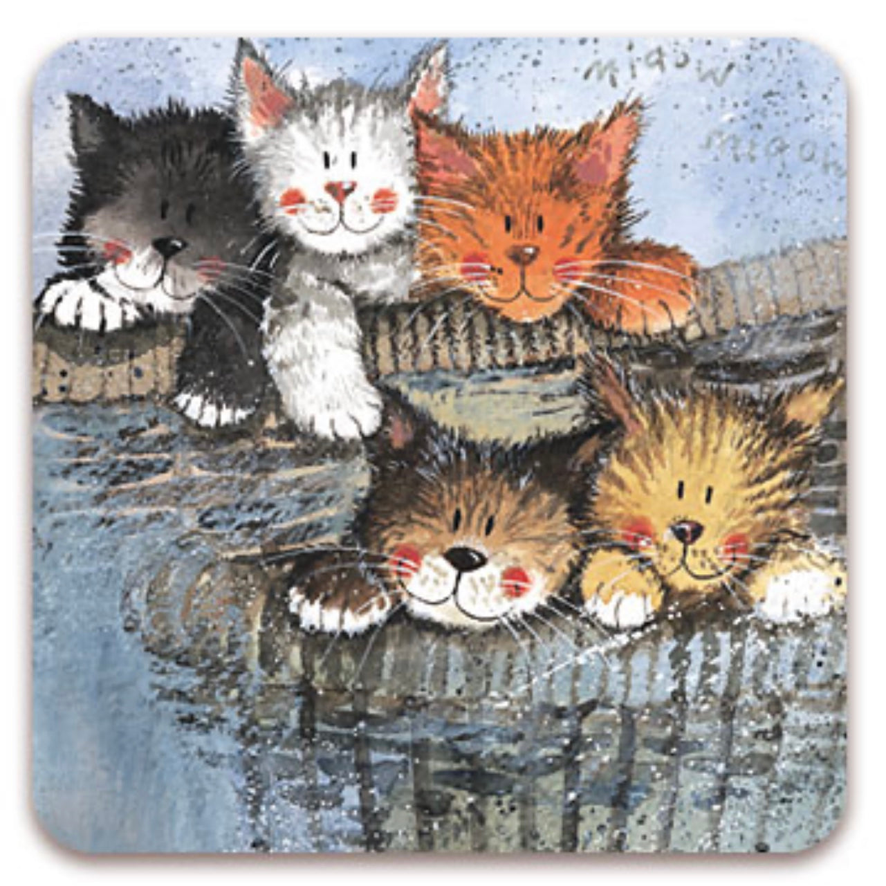 Alex Clark Single Coaster -  Kittens