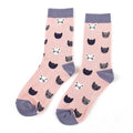 Miss Sparrow Ladies Bamboo Socks 'Kitty Faces' 4 Colours
