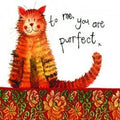 Alex Clark Little Sparkles Purrfect greeting card featuring a ginger cat with the words to me you are purrfect