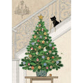 Christmas Cards Bug Art Christmas Card - Tree Kitten (Single) BCW999-88