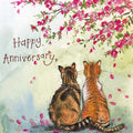 Alex Clark Square Cat Card - Happy Anniversary