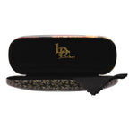 Open case of Lisa Parker Witching Hour black cat hard glasses case with cleaning cloth
