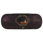 Rear view of Lisa Parker Witching Hour black cat hard glasses case with mystical candlelit artwork.
