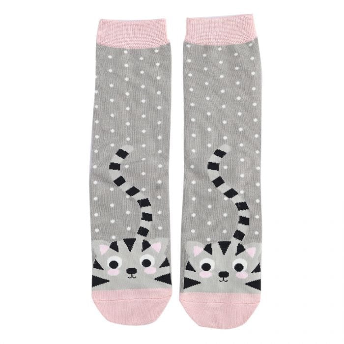 Socks Miss Sparrow Ladies Bamboo Socks 'Kitty & Spots' One Size