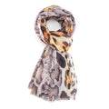Scarves Miss Sparrow Soft Animal Print Scarf – Brown | Lightweight Ladies Fashion Scarf
