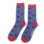 Socks Mr Heron Men's Bamboo Cat Socks 'Kitty Faces' – 3 Colours