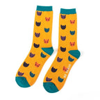 Socks Mr Heron Men's Bamboo Cat Socks 'Kitty Faces' – 3 Colours