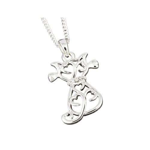 Necklaces Equilibrium Filigree Cat Necklace BCW912