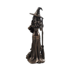 Cold Cast Bronze Sculpture - Witch with Cat